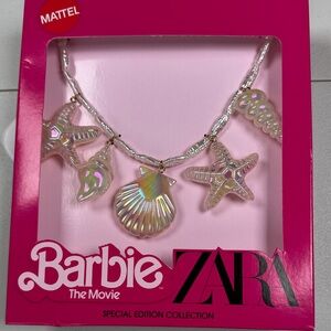 NWT Zara X Barbie Iridescent Shell Necklace